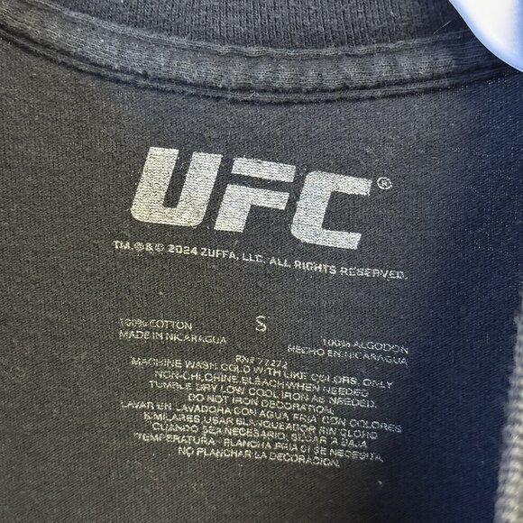 UFC T Shirt Small 17.5x23.5 Black Short Sleeve Ultimate Fighting McGregor Jones - Picture 8 of 10